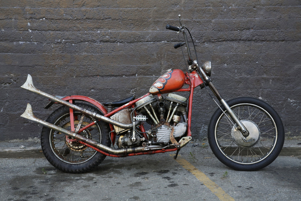Harley Davidson Panhead Survivor Chopper colore rosso HWY LA